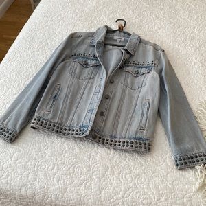 Good America Studded Denim Jacket